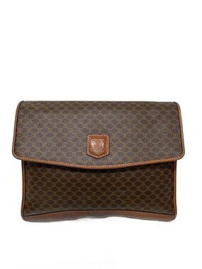 Celine Clutch Bag Brown All over
